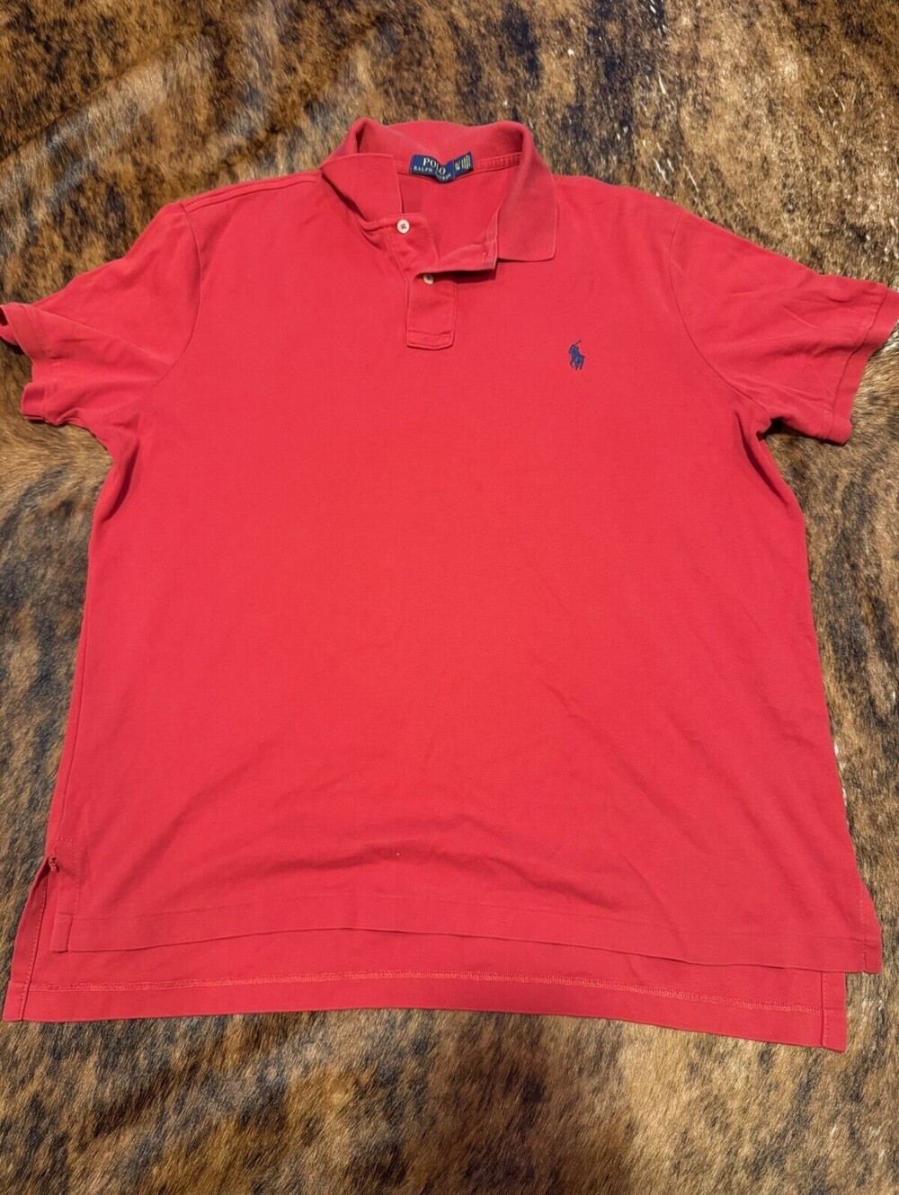 Polo Ralph Lauren Men's Smooth Interlock Cotton Short Sleeve Polo Shirt XL Red